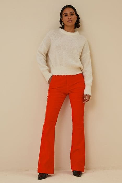 LEILA VELVET PANT POPPY-RED by BY-BAR