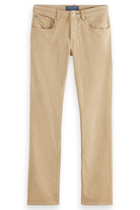 RALSTON REGULAR SLIM PANTS IN STRETCH CORDUROY SAND by Scotch & Soda