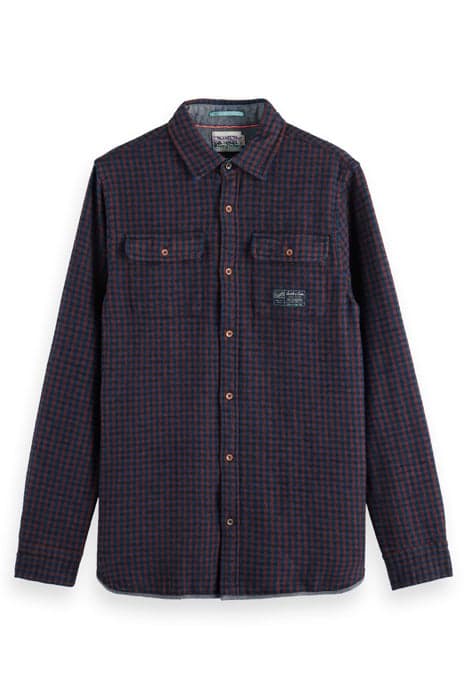 REGULAR FIT MID-WEIGHT COTTON FLANNEL CHECK SHIRT COMBO D by Scotch & Soda