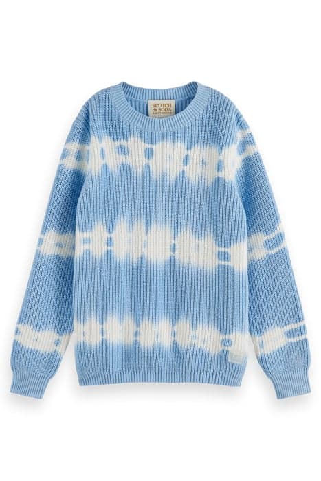 TIE-DYED WASHING CREWNECK PULLOVER IN ORGANIC COTTON CORNFLO by Scotch & Soda