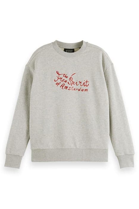 LOOSE FIT CREWNECK SWEATER GREY MELANGE by Scotch & Soda