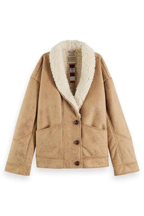 FAUX SHEARLING JACKET WITH SHAWL COLLAR PORTABELLO by Scotch & Soda