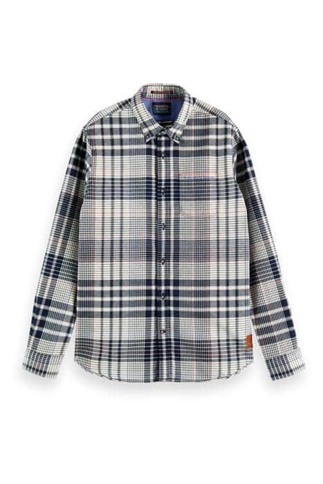 REGULAR FIT LIGHTWEIGHT COTTON FLANNEL CHECK SHIRT COMBO C by Scotch & Soda