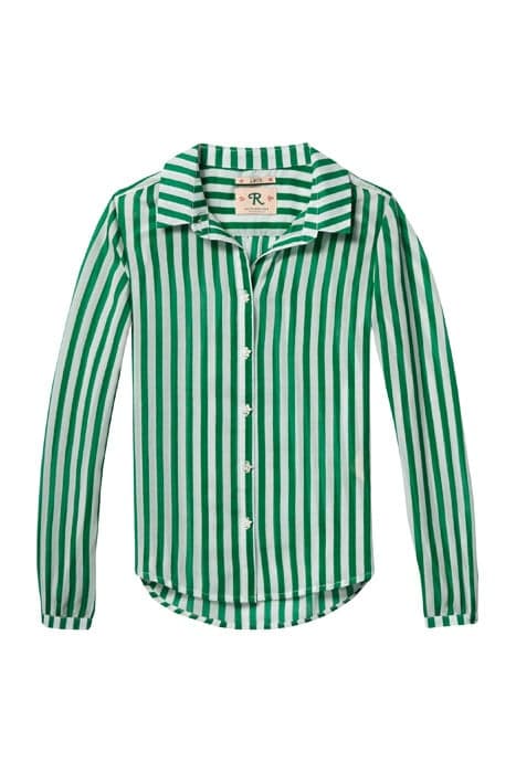 COTTON SILK-BLEND SHIRT IN STRIPES COMBO V by Scotch & Soda