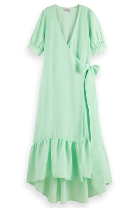 MAXI DRESS WITH V-NECK GREEN ASH by Scotch & Soda