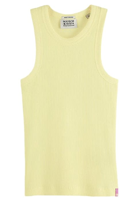 COTTON IN CONVERSION RACER TANK POPCORN by Scotch & Soda