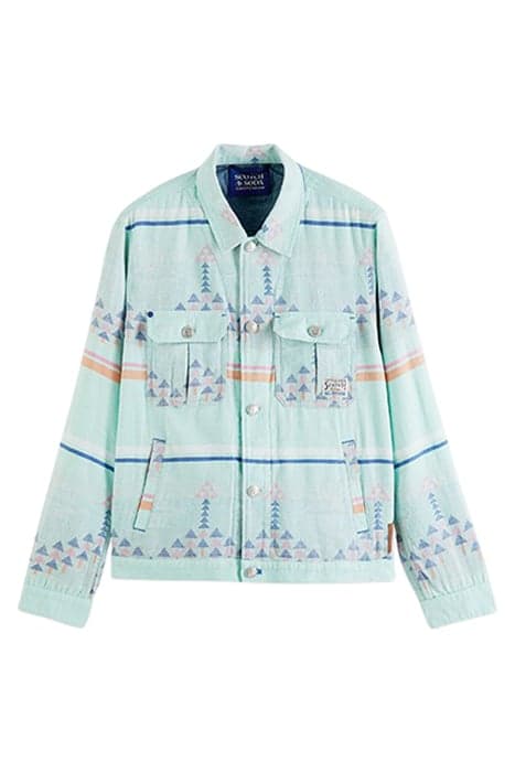 DENIM INSPIRED PREMIUM IKAT JACQUARD OVERSHIRT COMBO A by Scotch & Soda