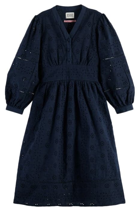 LONG-SLEEVED BRODERIE ANGLAISE DRESS NIGHT by Scotch & Soda