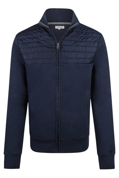 ZIP THRU SWEAT WITH NYLON NAVY by McGregor