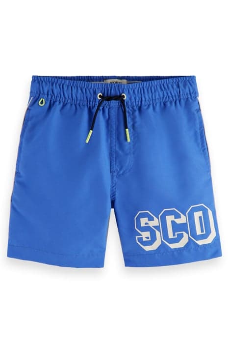 MID LENGTH - 'MAGIC' SWIM SHORTS WITH BIG LOGO BLUEBERRY by Scotch & Soda