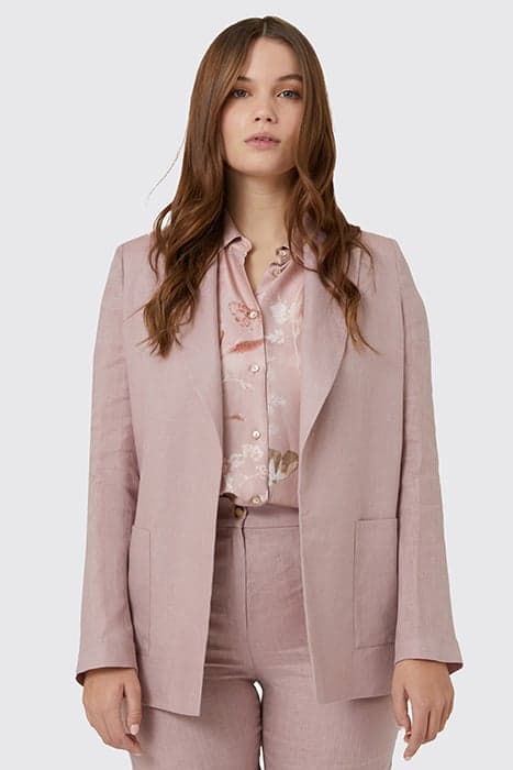 LINEN BLAZER JACKET PINK by Elena Mirò