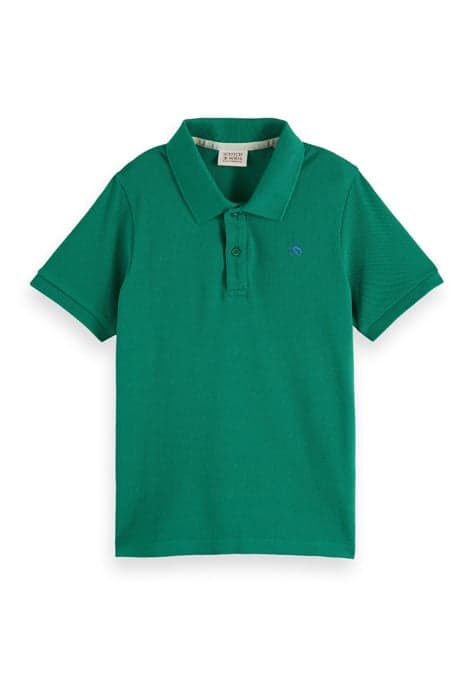 COTTON IN CONVERSION FABRIC-DYED SHORT-SLEEVED PIQUE POLO TE by Scotch & Soda