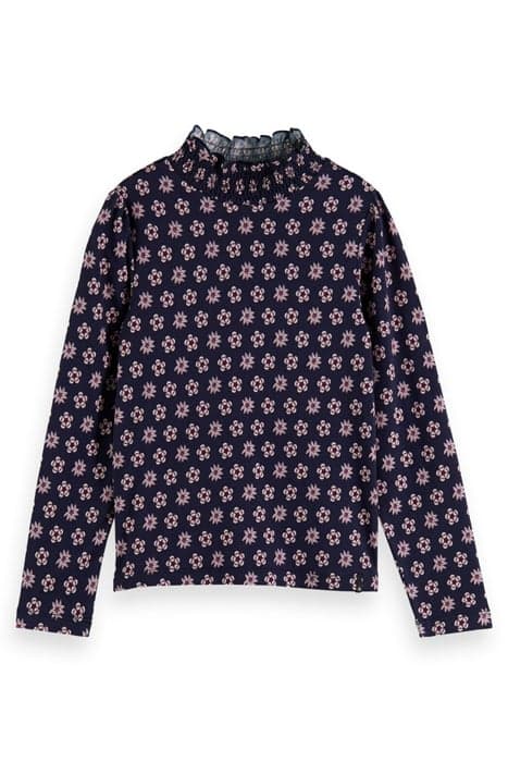 ALL-OVER PRINTED SLIM-FIT LONGSLEEVE T-SHIRT NIGHT PATCHWORK by Scotch & Soda