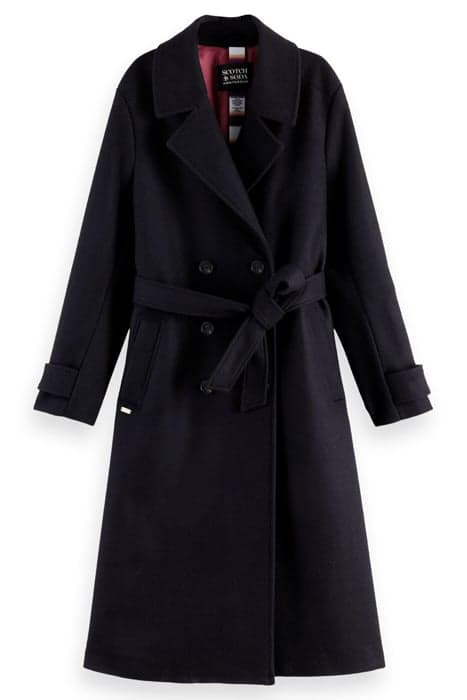 CLASSIC WOOL-BLEND DOUBLE BREASTED TRENCH COAT DEEP SPACE by Scotch & Soda