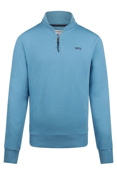 ZIP MOCK SWEATSHIRT DARK AQUA by McGregor