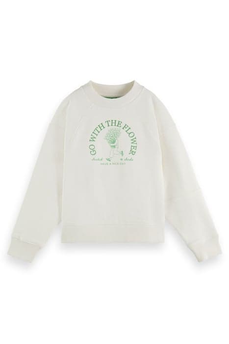 RELAXED CUT SEAM ARTWORK SWEATSHIRT OFF WHITE by Scotch & Soda