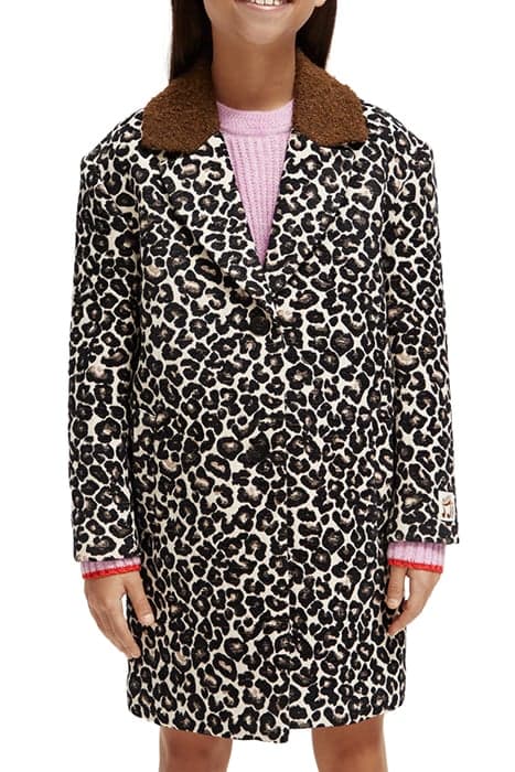 LEOPARD JACQUARD COAT ANIMAL by Scotch & Soda