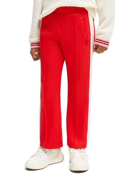 WIDE LEG CONTRAST PANEL SWEATPANTS RED GLOW by Scotch & Soda