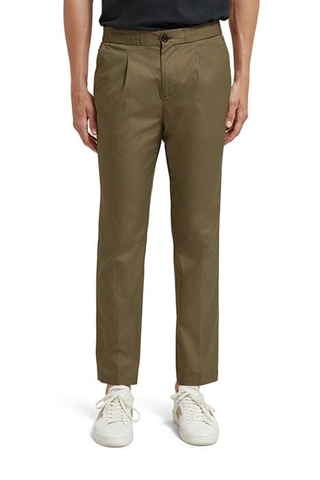 MORTON LIGHTWEIGHT PLEATED TWILL JOGGER KHAKI by Scotch & Soda