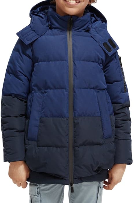 MID-LENGTH WATER REPELLENT PADDED JACKET NAVY by Scotch & Soda