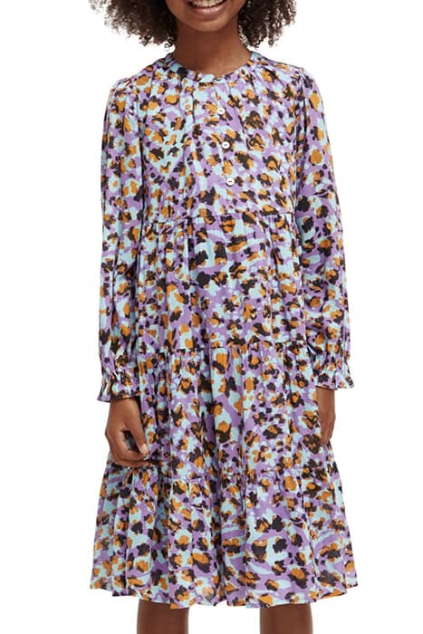 ALL-OVER PRINTED LEOPARD PANEL DRESS FLORAL LEOPARD by Scotch & Soda