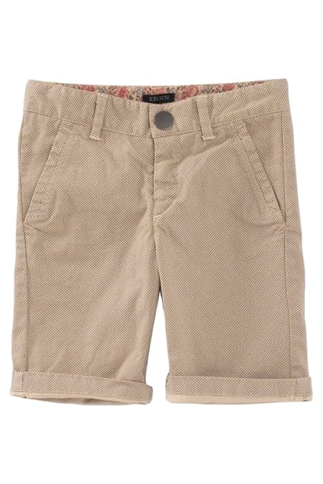 BROWN BERMUDA SHORTS WITH MINIMALIST DESIGN FOR BOYS by IKKS