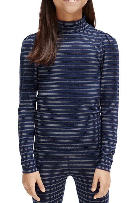 LONG-SLEEVED STRIPED GLITTER SHIRT BLUE STRIPE by Scotch & Soda