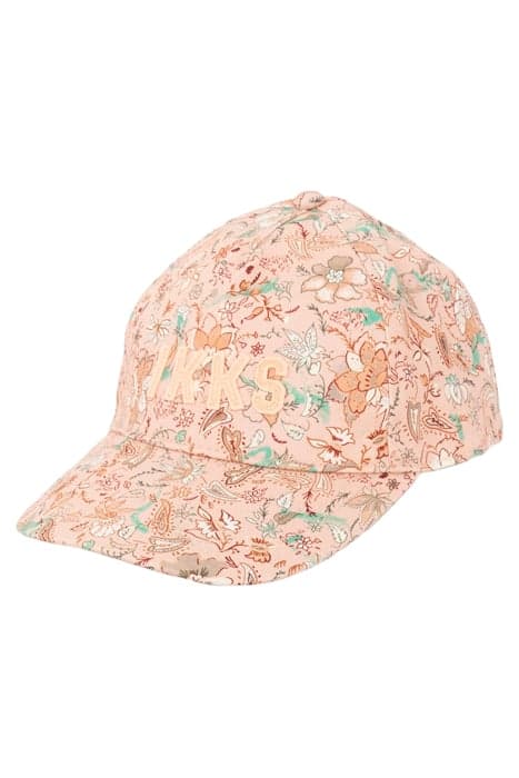 GIRLS’ PEACH FLORAL PRINT EMBROIDERED CAP by IKKS