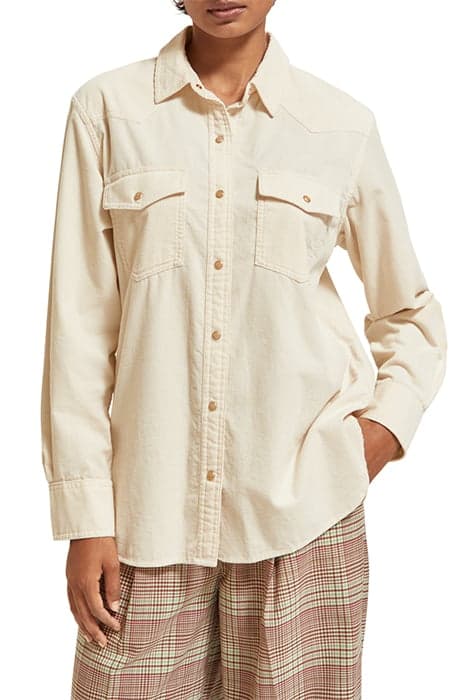 CORDUROY RELAXED FIT WESTERN SHIRT SOFT ICE by Scotch & Soda