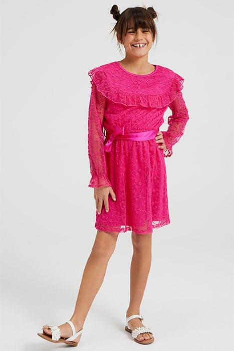 DRESS MID LENGTH CORAL PINK by WE Fashion