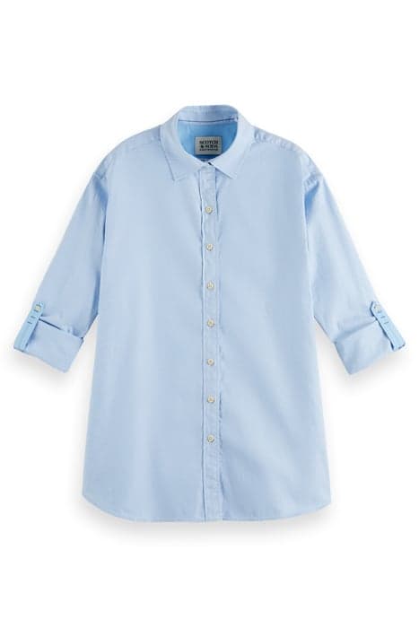 OVERSIZED OXFORD SHIRT WITH ROLL UP SLEEVE BLUE OXFORD by Scotch & Soda