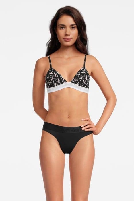 UNLINED TRIANGLE, ZLF CASCADE LOGO PRINT BLCK W SAND ROSE by Calvin Klein