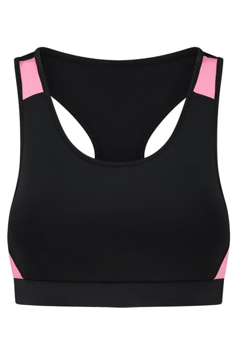 COLORBLOCK SPORT BRA DARK PINK by NIKKIE