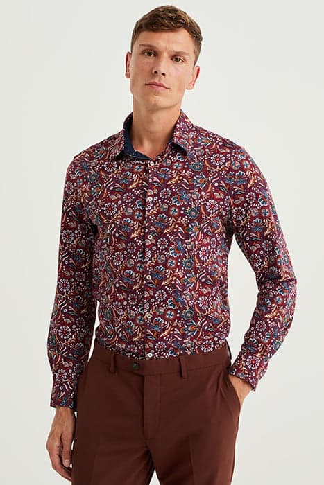 SHIRT BURGUNDY RED by WE Fashion