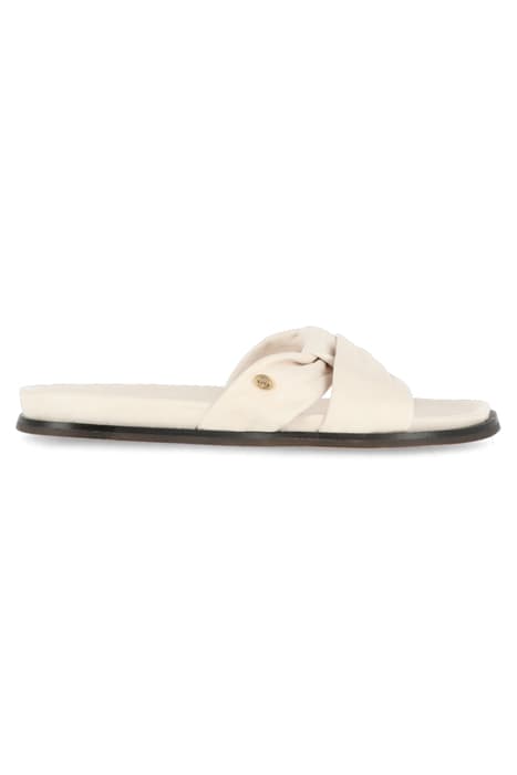 FRS1159 SLIPPER CORK FOOTBED TWISTED STRAPS SMOOTH SOFT LEAT by Fred de la Bretoniere