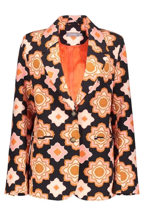 BLAZER PRINTED ORANGE/PINK/BLACK by Geisha