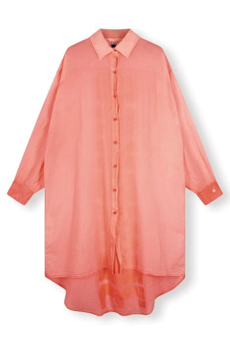 SHIRT DRESS PARIS VOILE FLUOR CORAL by 10DAYS