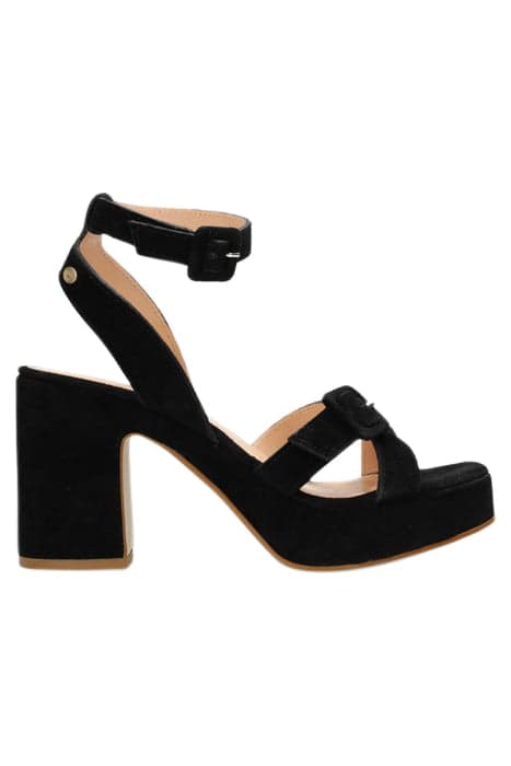 FRS1445 SANDAL SUEDE BLACK by Fred de la Bretoniere