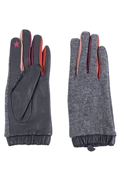 LUCIE WOOL LEATHER MIX GLOVE GREY MLT by White Stuff