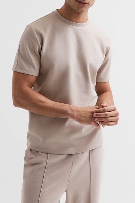 BRADLEY-SS INTERLOCK CREW OATMEAL by Reiss