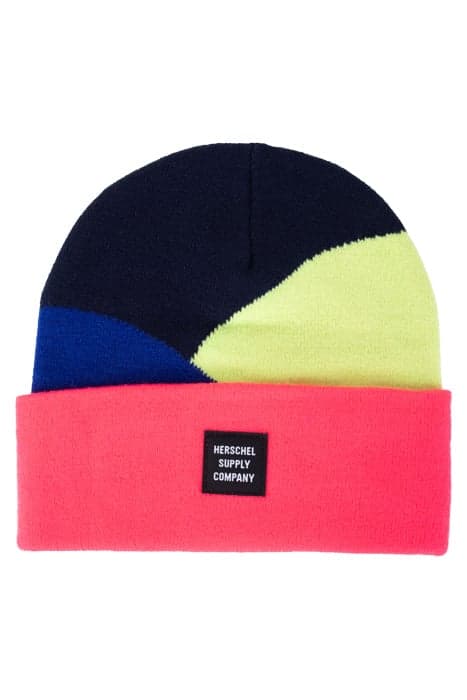 ABBOTT BEANIE PEACOAT/NEON PINK COLORBLOCK by Herschel