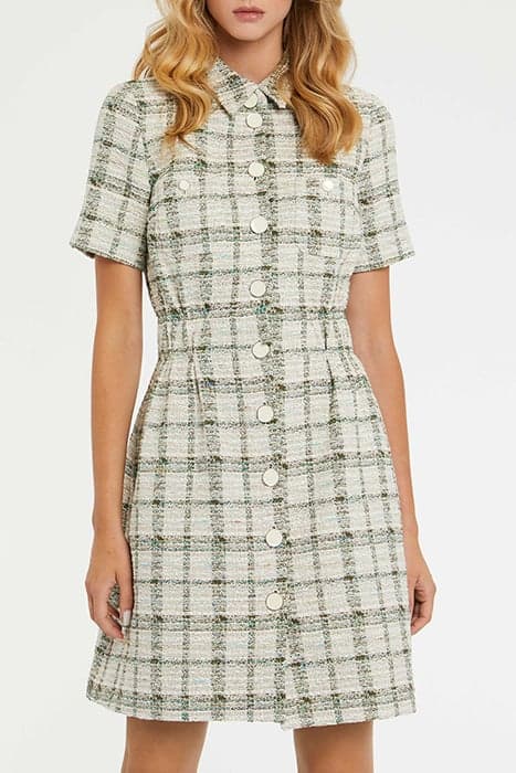 DRESS TWEED CARREAUX SAGE GREEN by Paule Ka