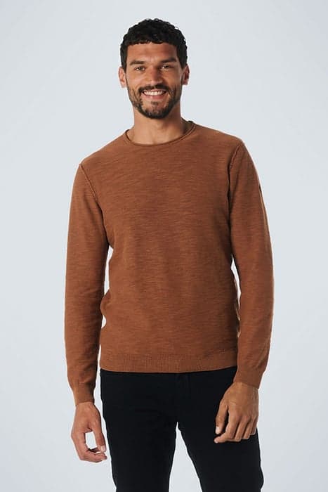 PULLOVER CREWNECK GARMENT DYED + STONE WASHED CARAMEL by No Excess