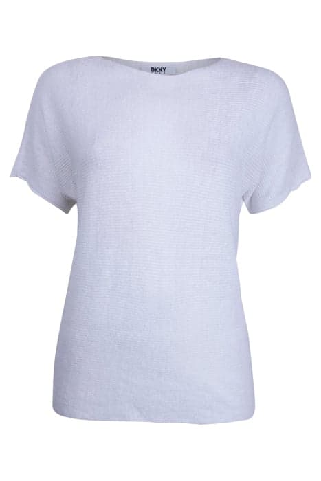 S/S CREW NECK SWEATE WHITE by DKNY