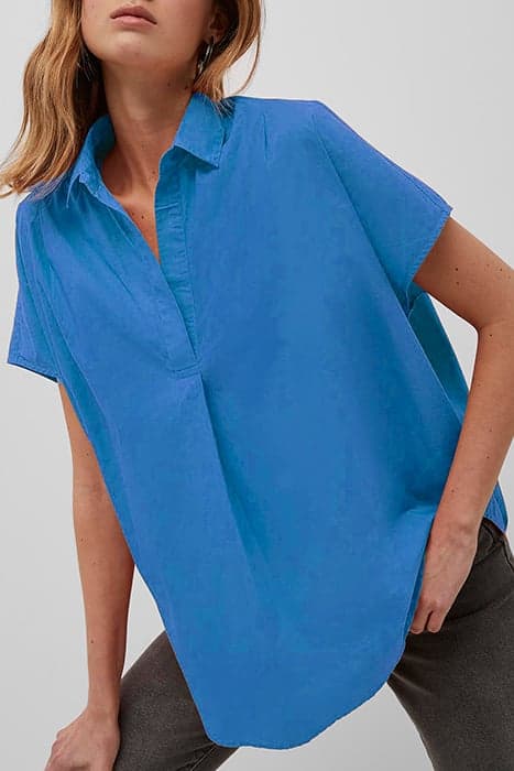 CELE SLEEVELESS RHODES SHRIT BAY BLUE by French Connection