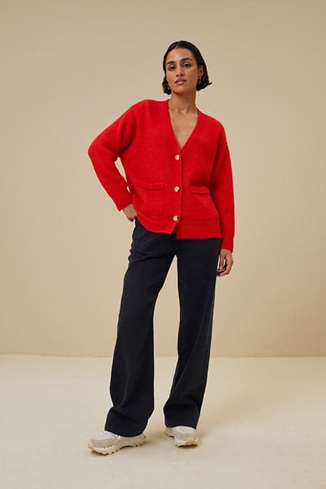 MIE CARDIGAN POPPY-RED by BY-BAR