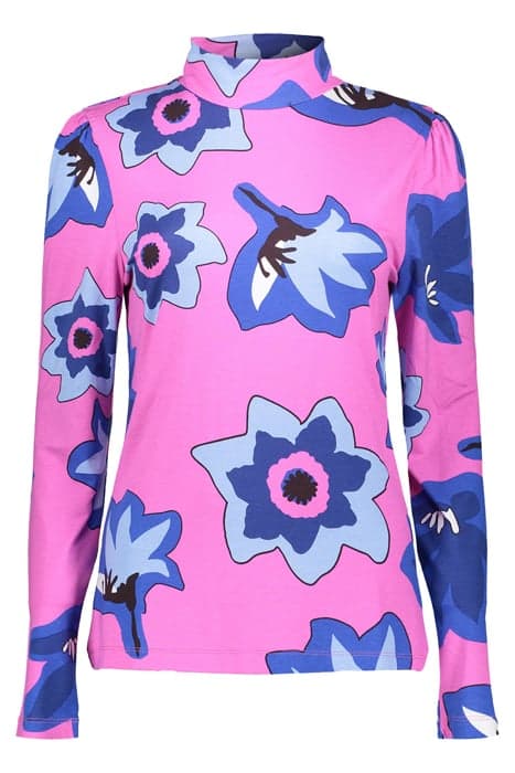 TOP AOP GATHERED NECK PINK/BLUE by Geisha