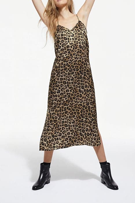 GRAND LEO SILK SHIRT DRESS LEOPARD by The Kooples