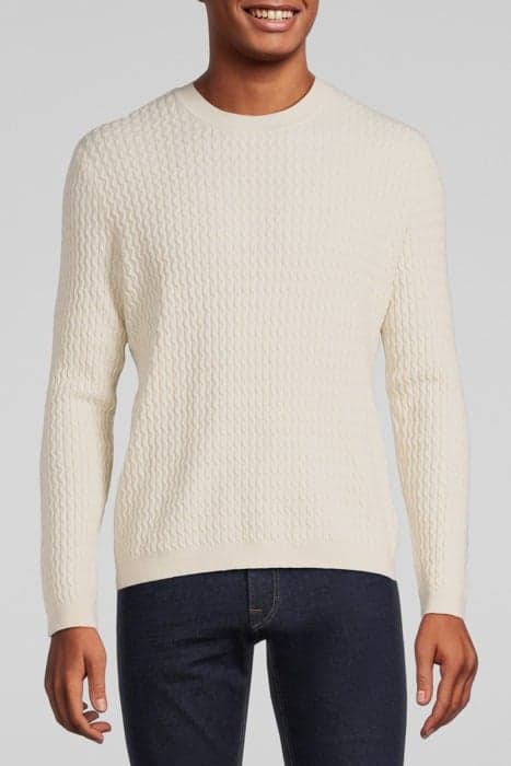 NATURAL TEXTURED KNIT SWEATER NATURAL by IKKS