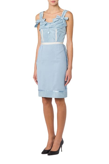 INSIDE OUT GEORGETTE DRESS BLUE by Moschino